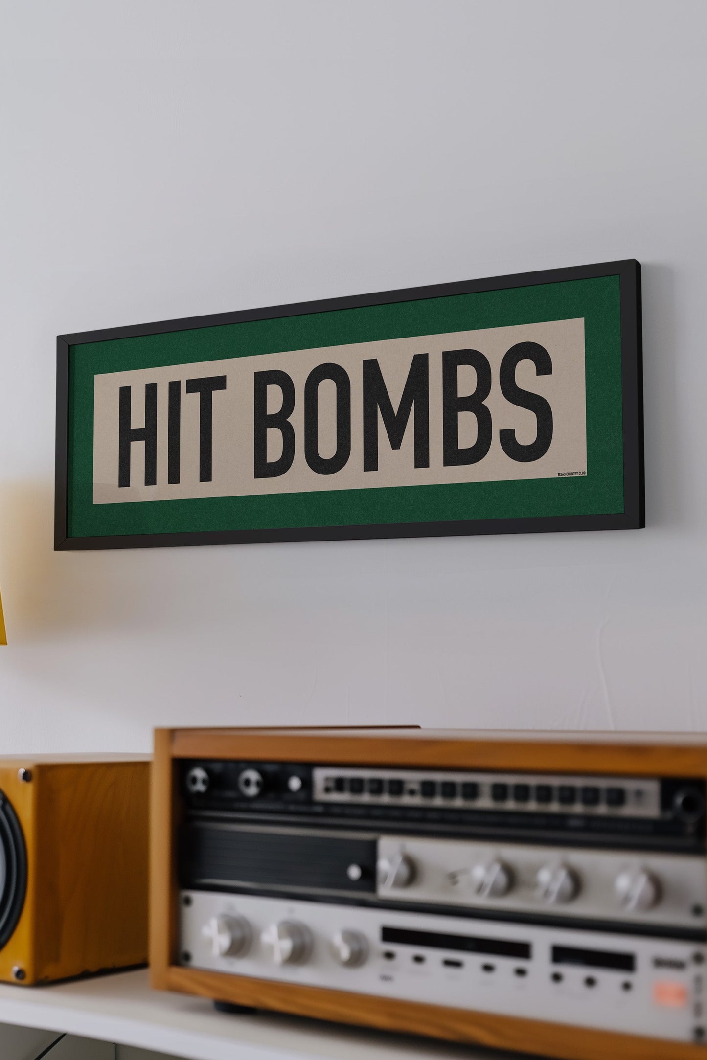 Framed Hit Bombs Golf Art Scroll Sign