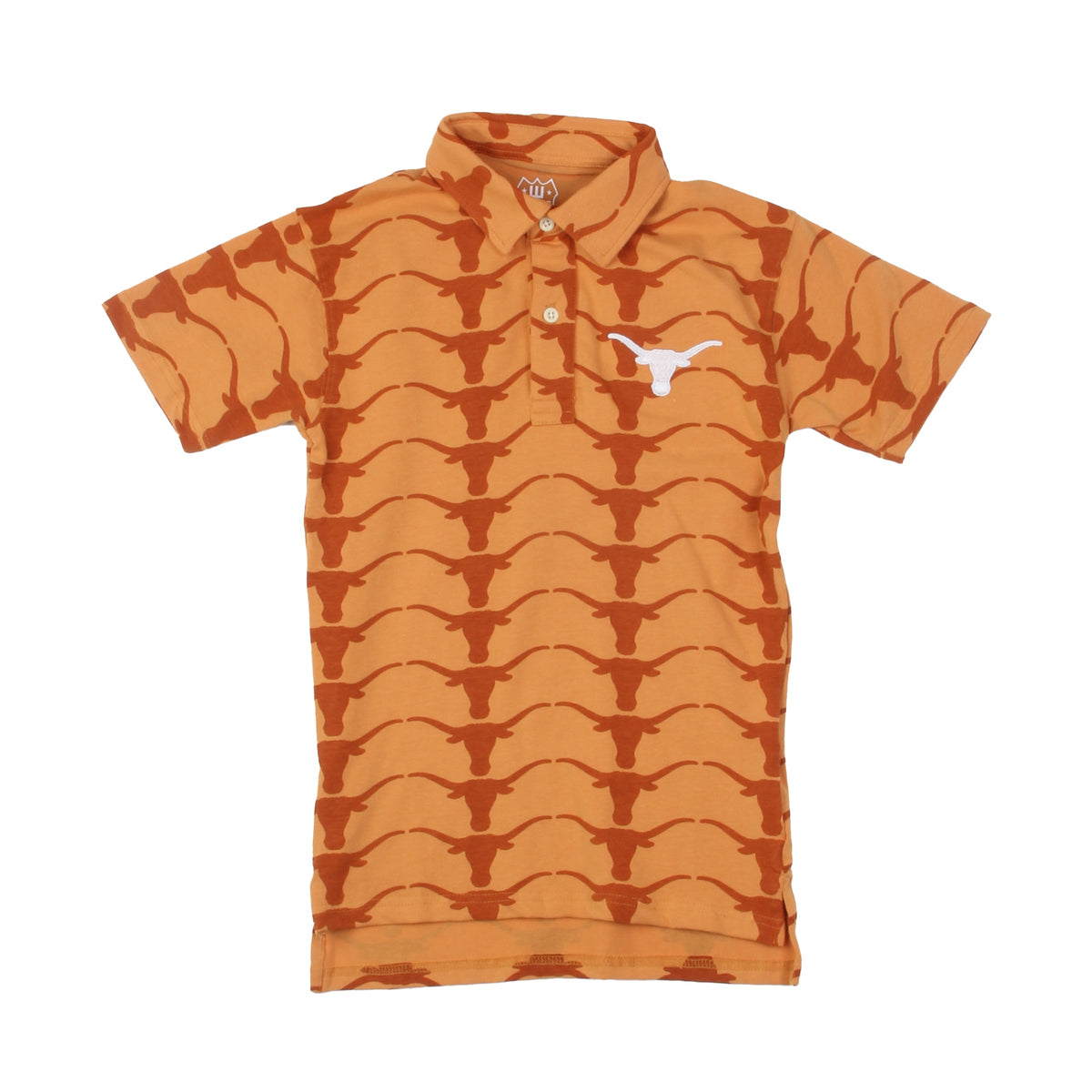 Texas Longhorns Youth Allover Print Polo Shirt