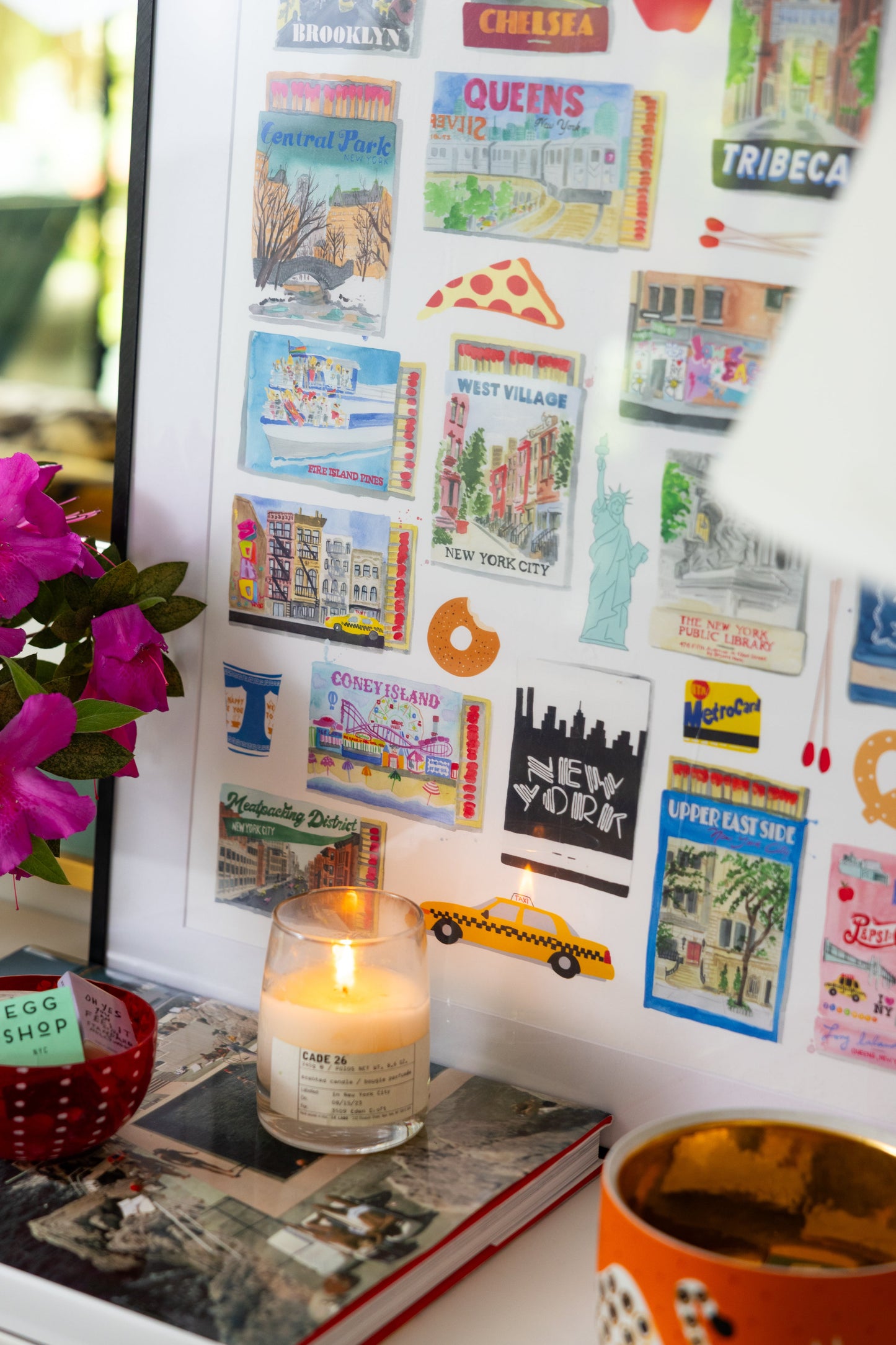 NYC Boroughs Matchbook Art Print