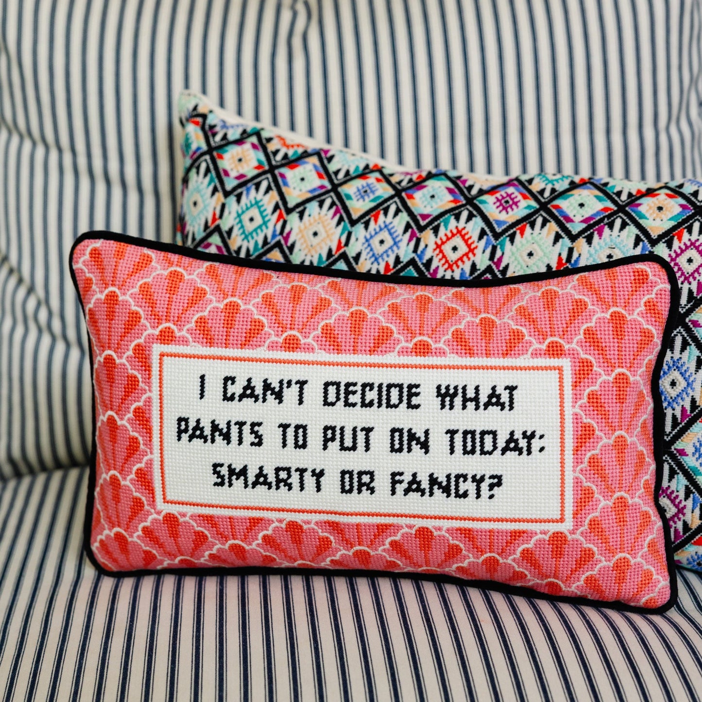 Pants Needlepoint Pillow