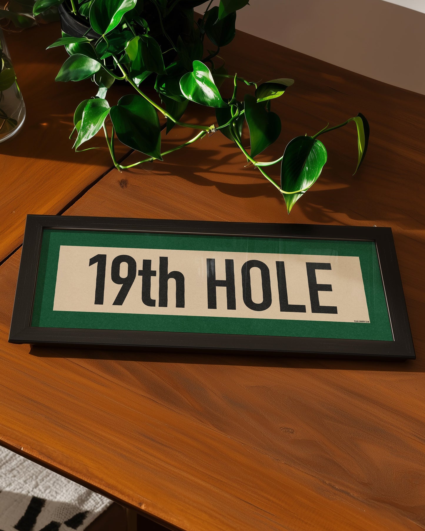 Framed 19th Hole Golf Art Scroll Print