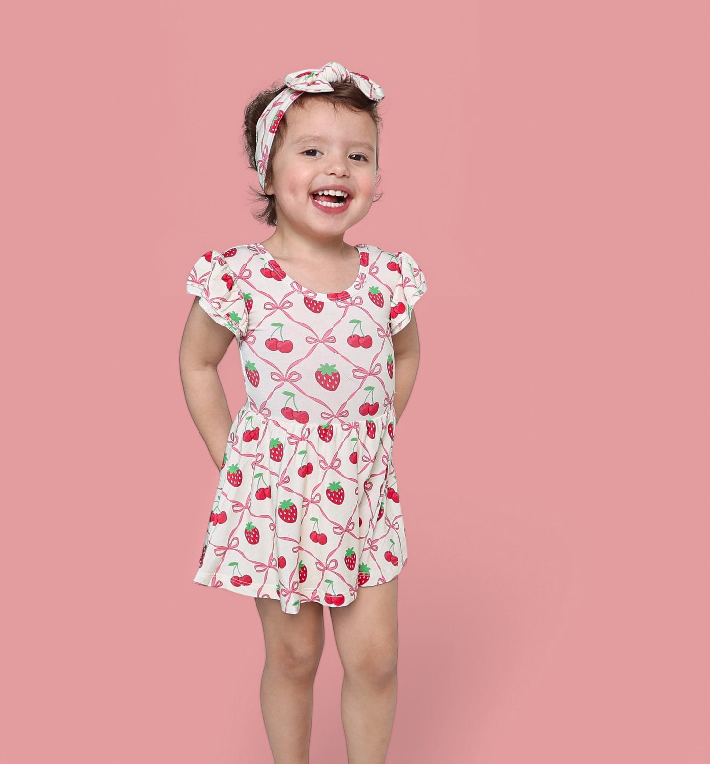 CHERRY BOW BERRY DREAM BODYSUIT DRESS