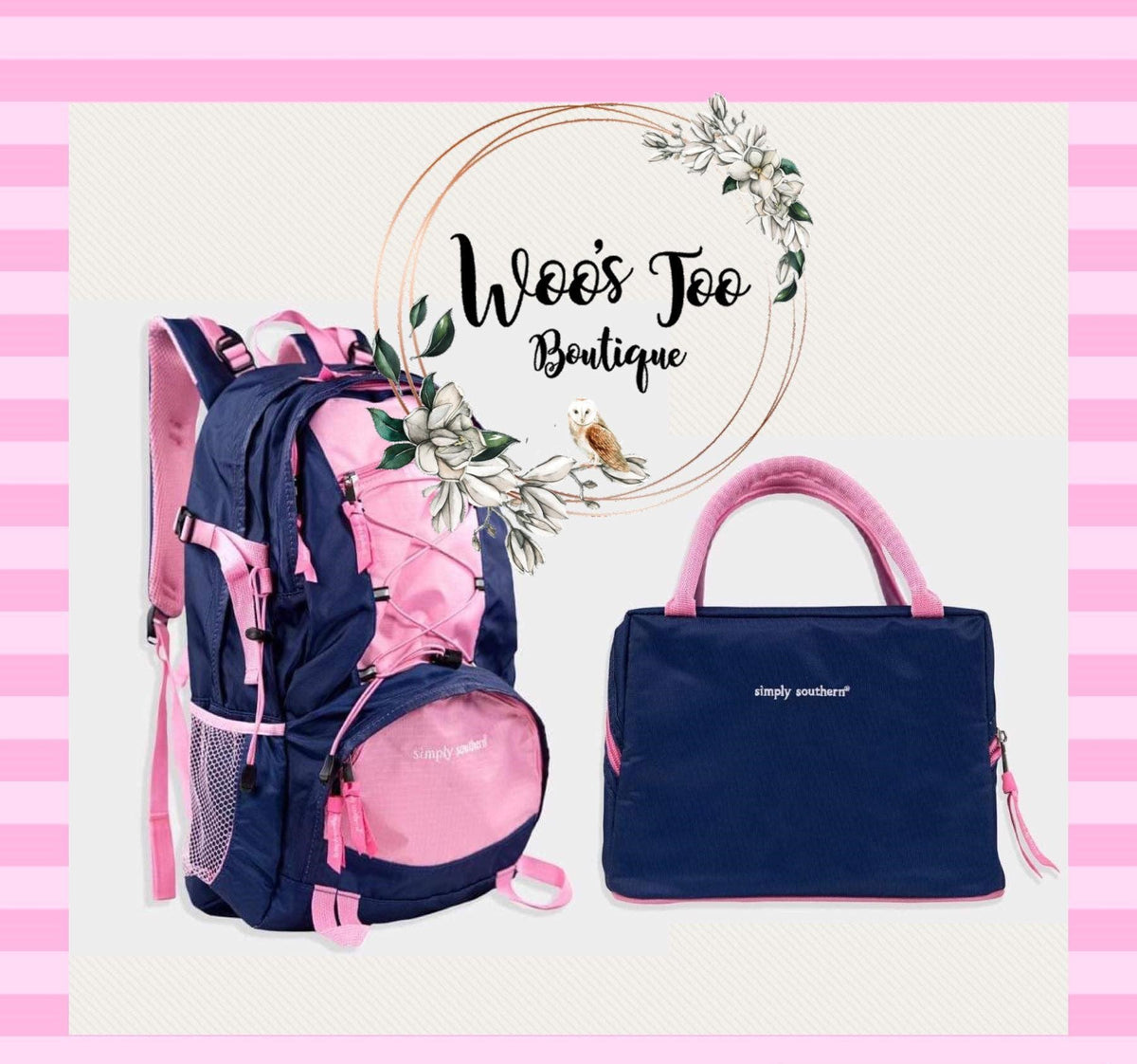 Backpack and Lunch Bag Set - F22 - Simply Southern