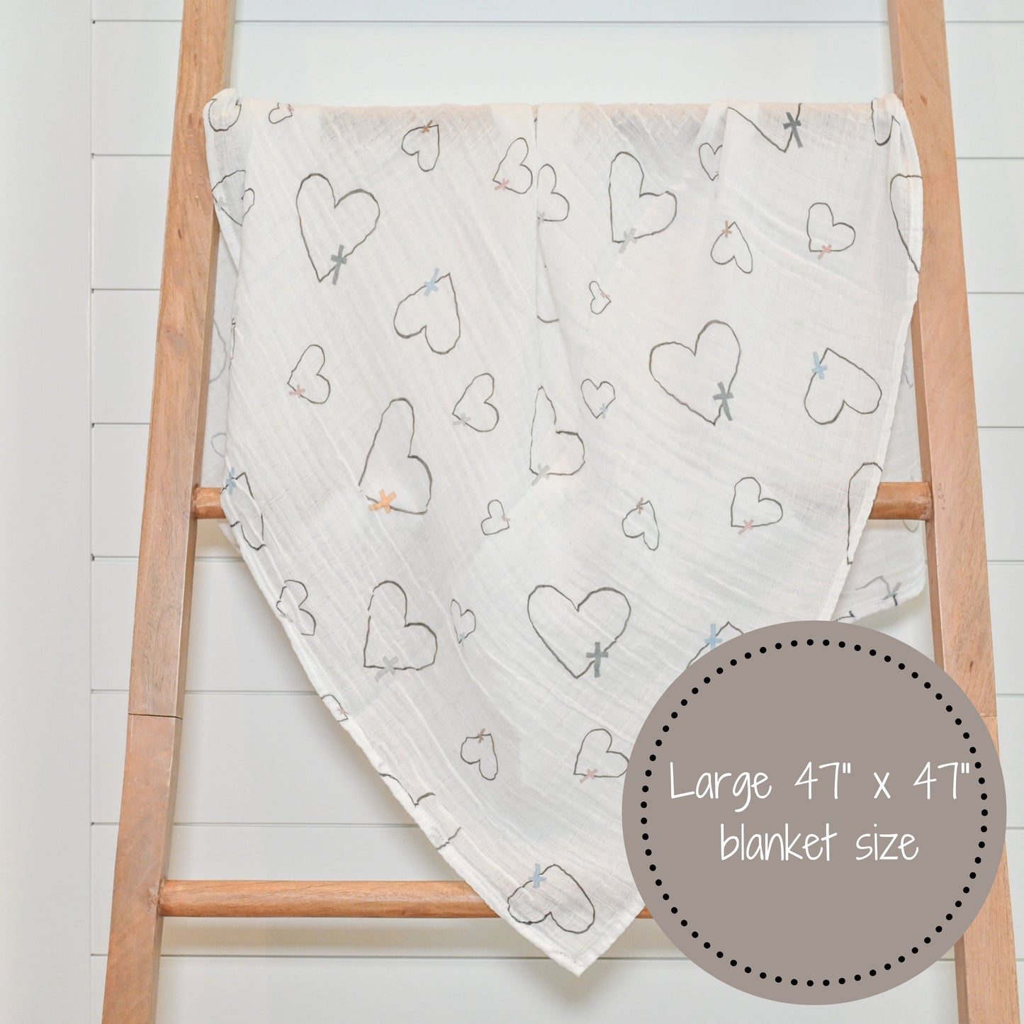 The Love of Christ Heart Baby Muslin Swaddle Blanket