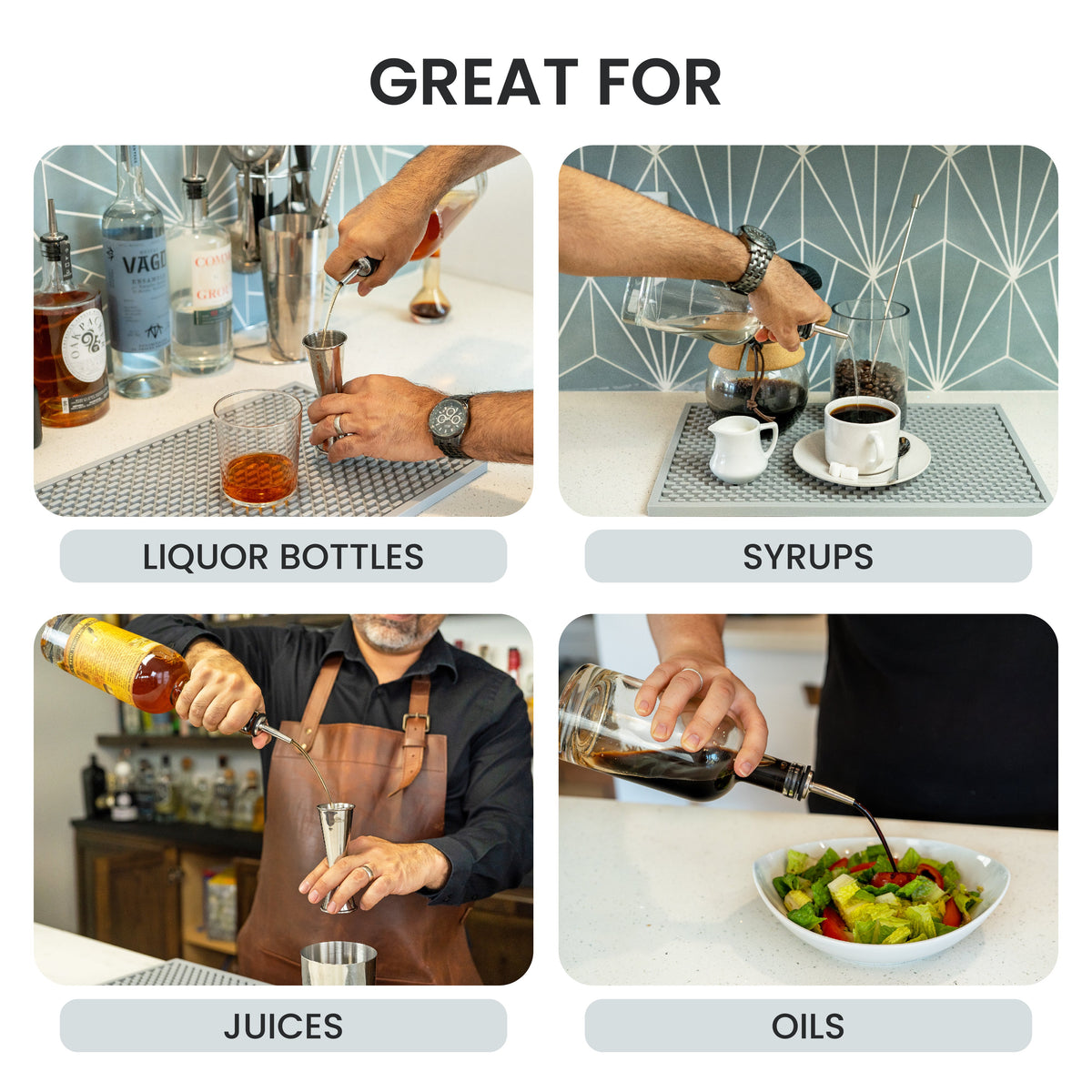 Pour Spouts for Alcohol Bottles - Stainless Steel