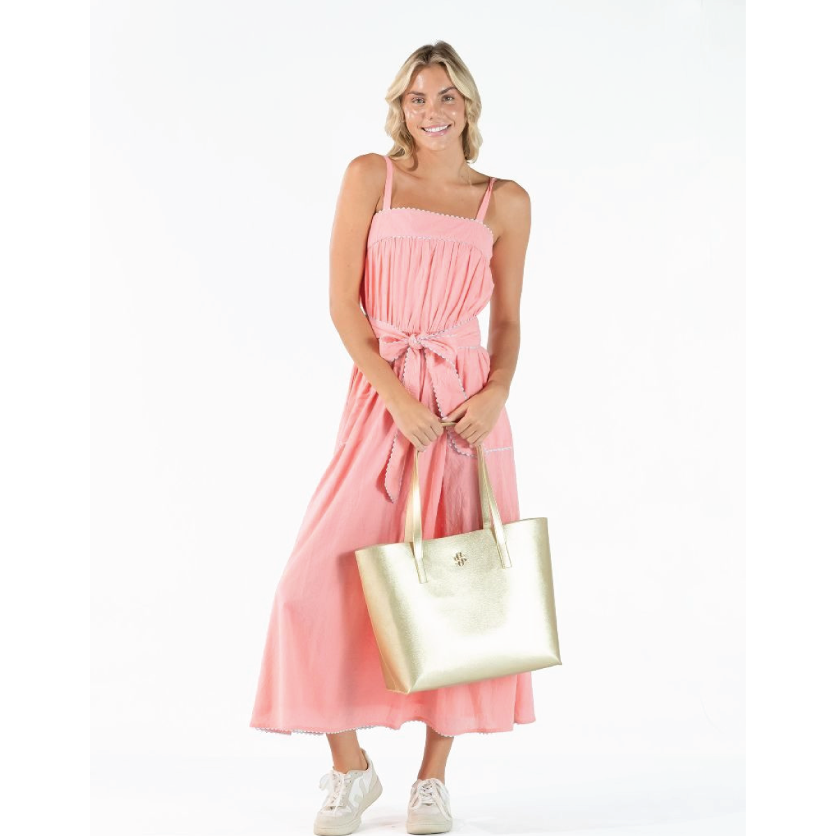 Simply Southern® Vegan Leather Tote: Gold