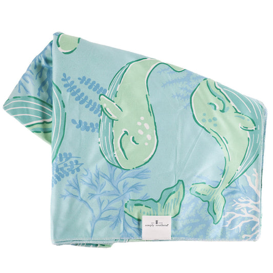 Simply Southern® Quick Dry Beach Towel: Whales