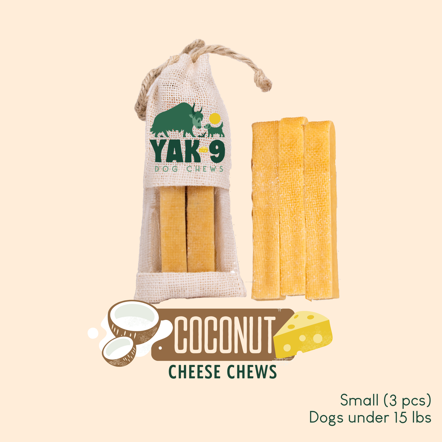 Coconut Yak Milk Chews for Dogs