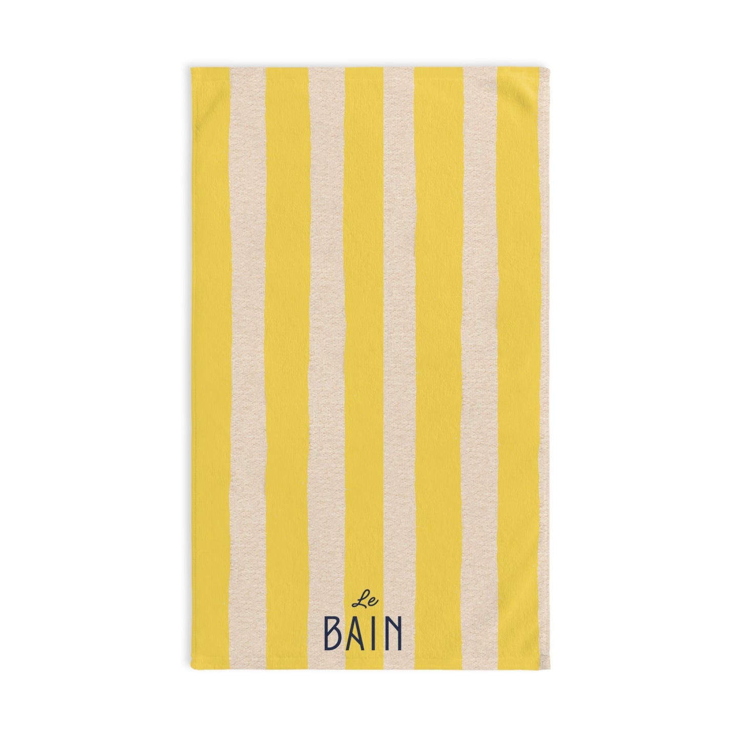 Le Bain Yellow Striped Hand Towel — French Yellow & Cream Bathroom Decor