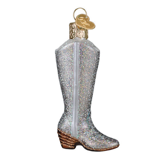 Glittered Boot Ornament