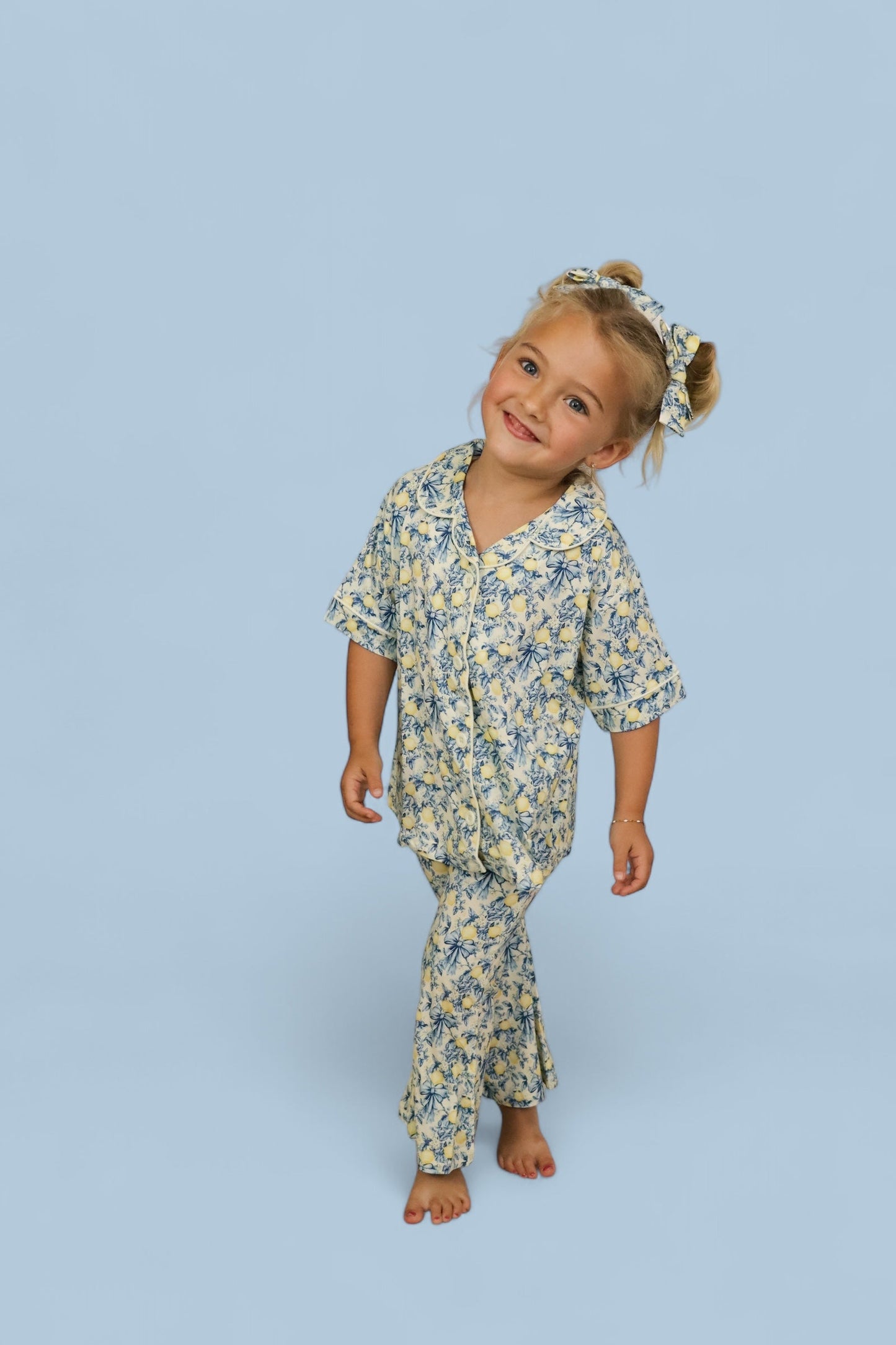 VINTAGE CITRUS TOILE DREAM GIRL'S FLARE SET