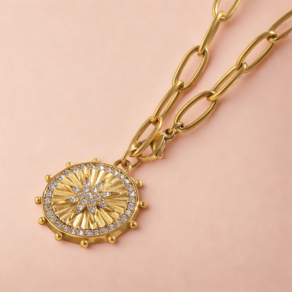 Sunburst Necklace - Stainless Steel