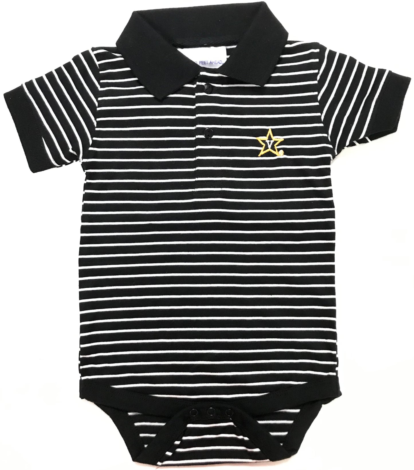 Vanderbilt Jersey Stripe Golf Creeper