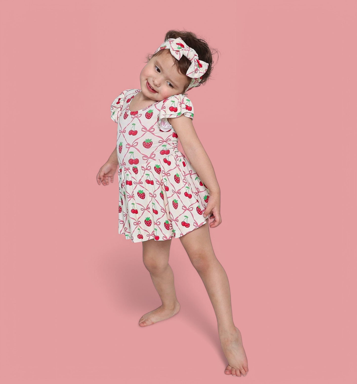 CHERRY BOW BERRY DREAM BODYSUIT DRESS