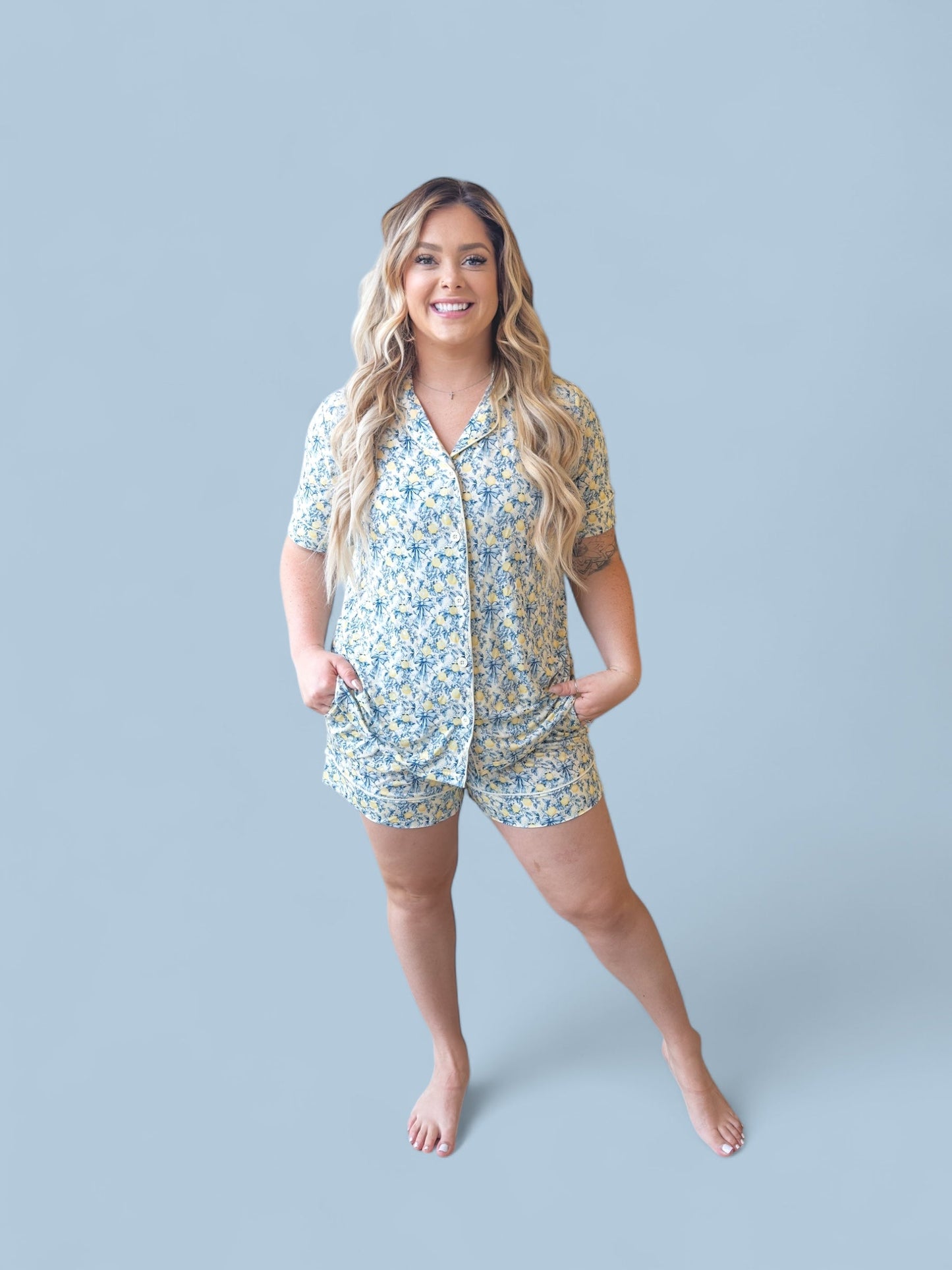 VINTAGE CITRUS TOILE WOMEN’S DREAM SHORT SET