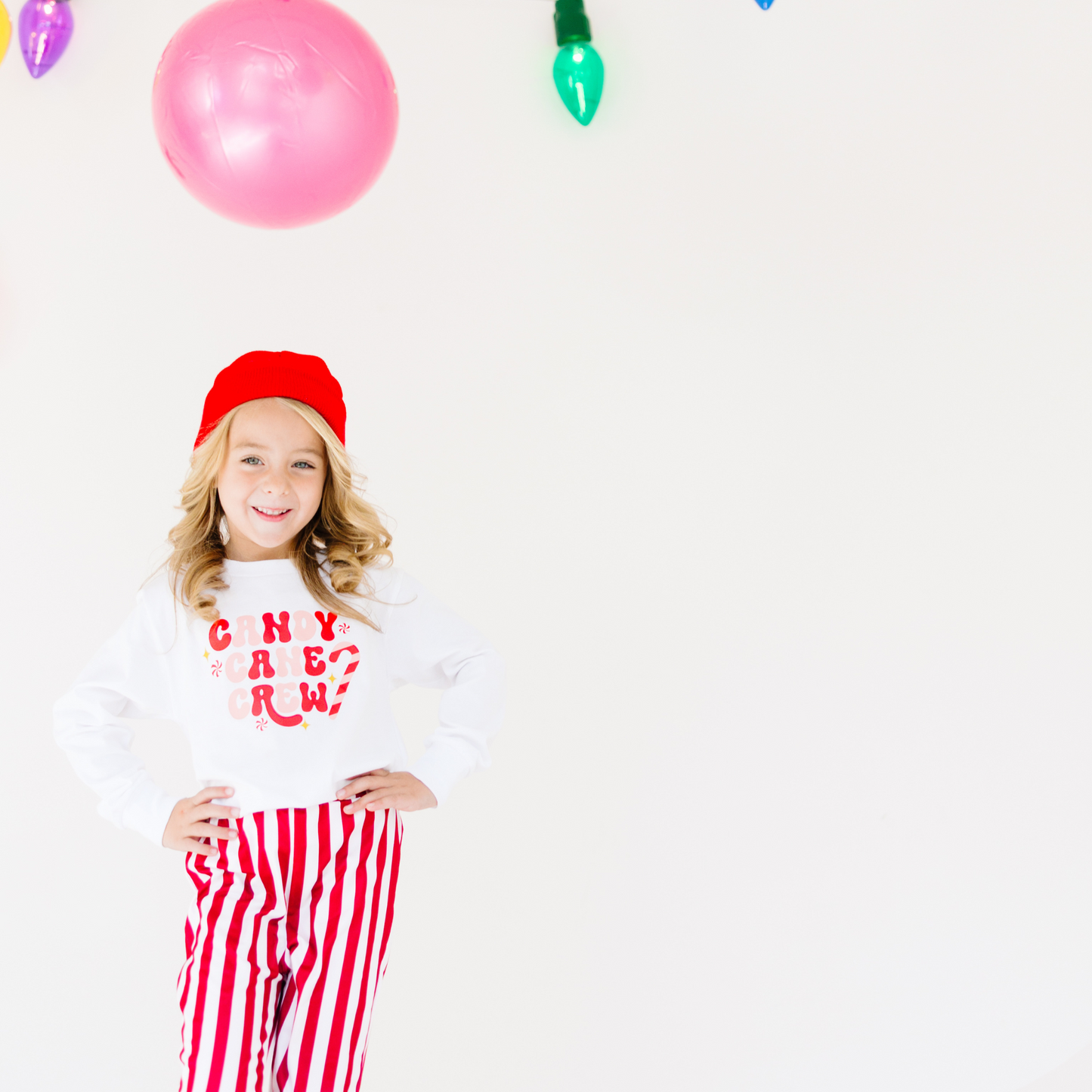 Candy Cane Crew Sweater