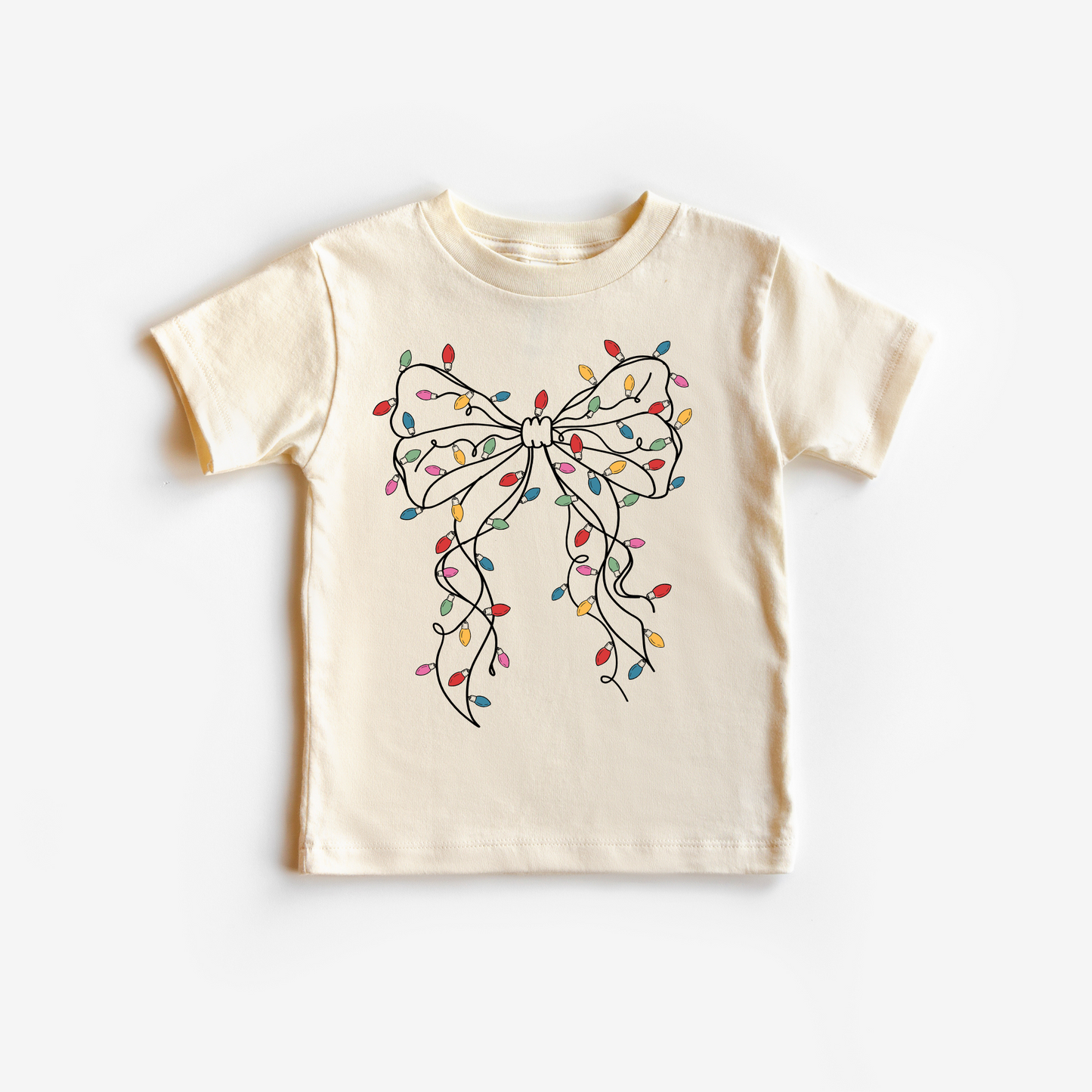 Coquette Bow Christmas Lights Tee