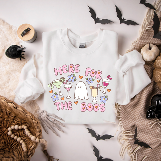 Here for the Booos Adult Sweatshirt