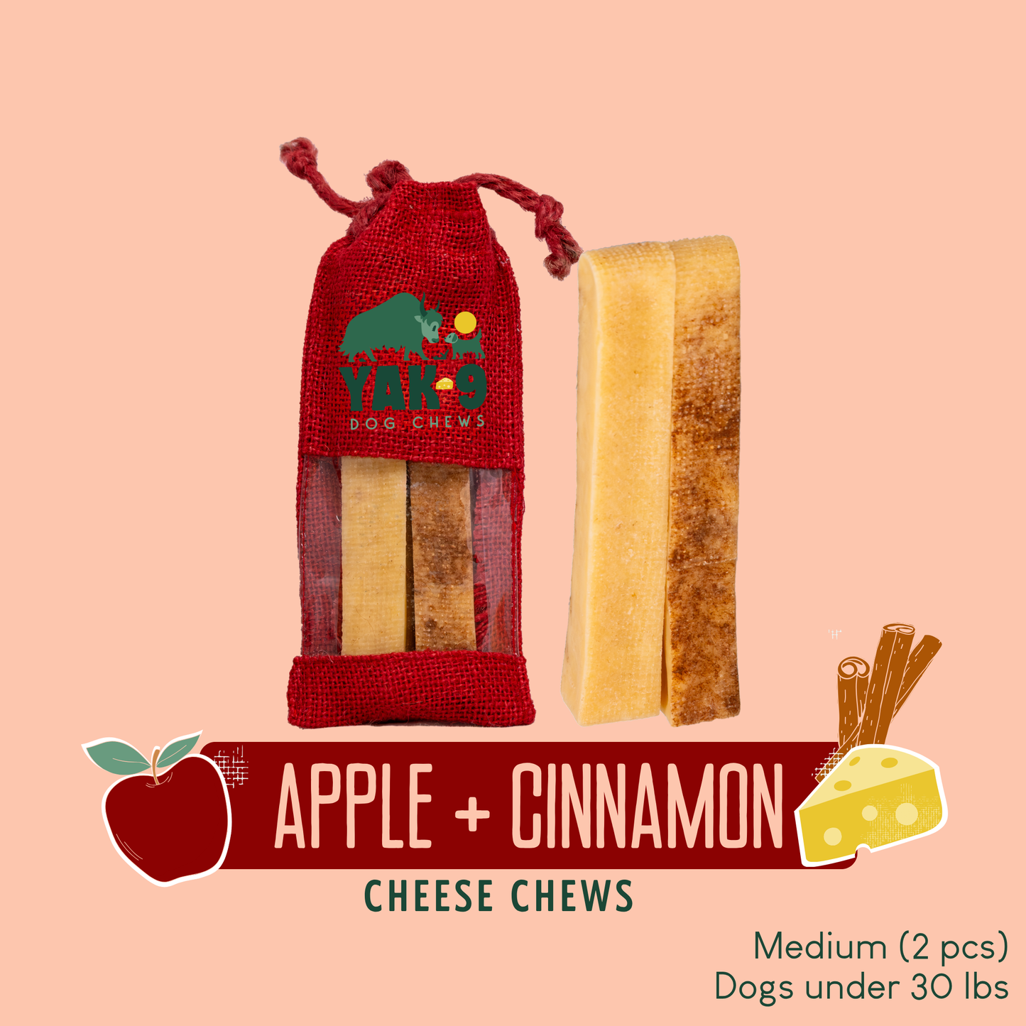 Apple Cinnamon Chews for Dogs