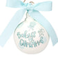 Baby Boy's 1st Christmas Ceramic Ball Ornament Blue and White Handpainted