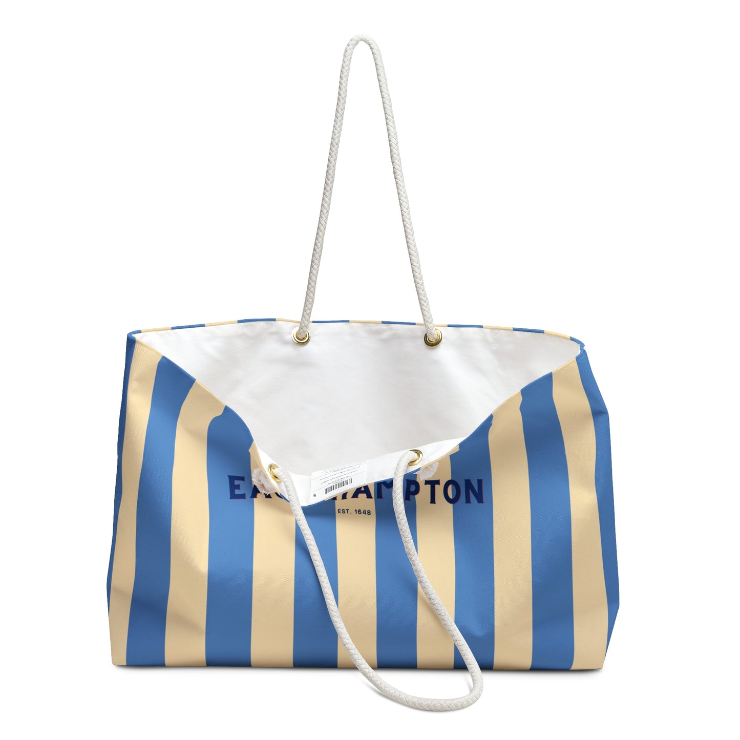 East Hampton Striped Weekender Bag — Preppy Beach Tote Bag
