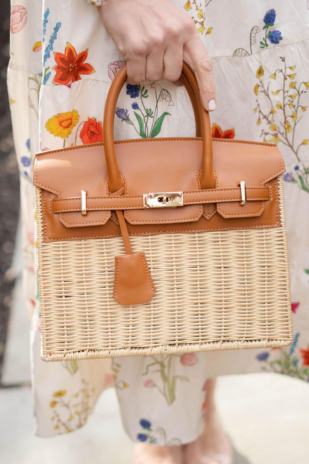 Margo Camel -  Wicker Handbag