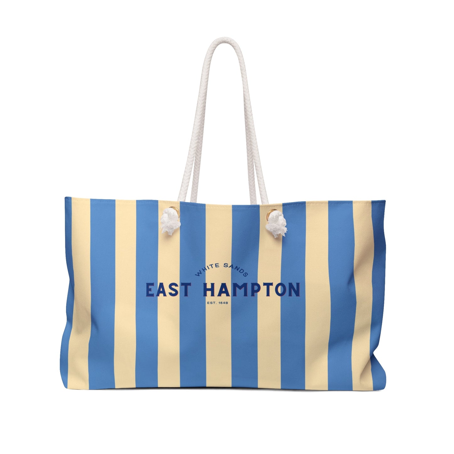 East Hampton Striped Weekender Bag — Preppy Beach Tote Bag