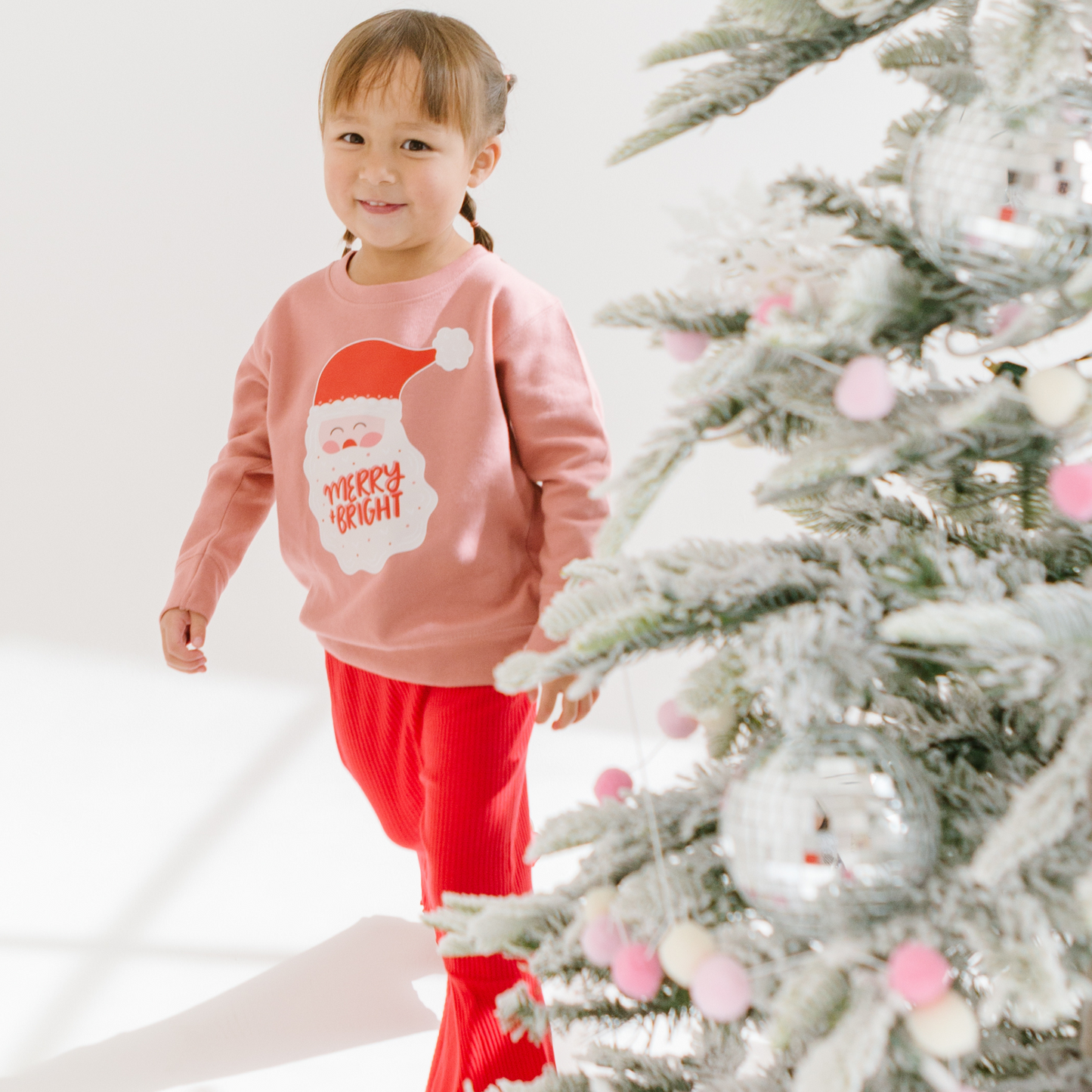 Merry and Bright Santa Sweatshirt