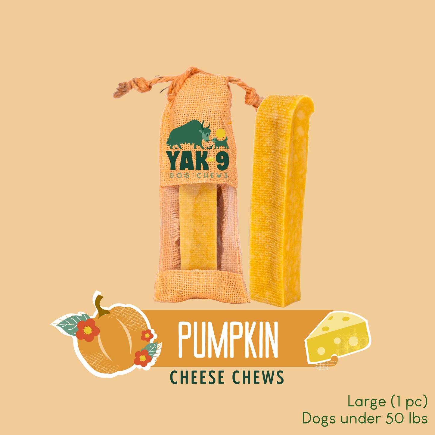 Pumpkin Yak Chews for Dogs