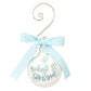 Baby Boy's 1st Christmas Ceramic Ball Ornament Blue and White Handpainted