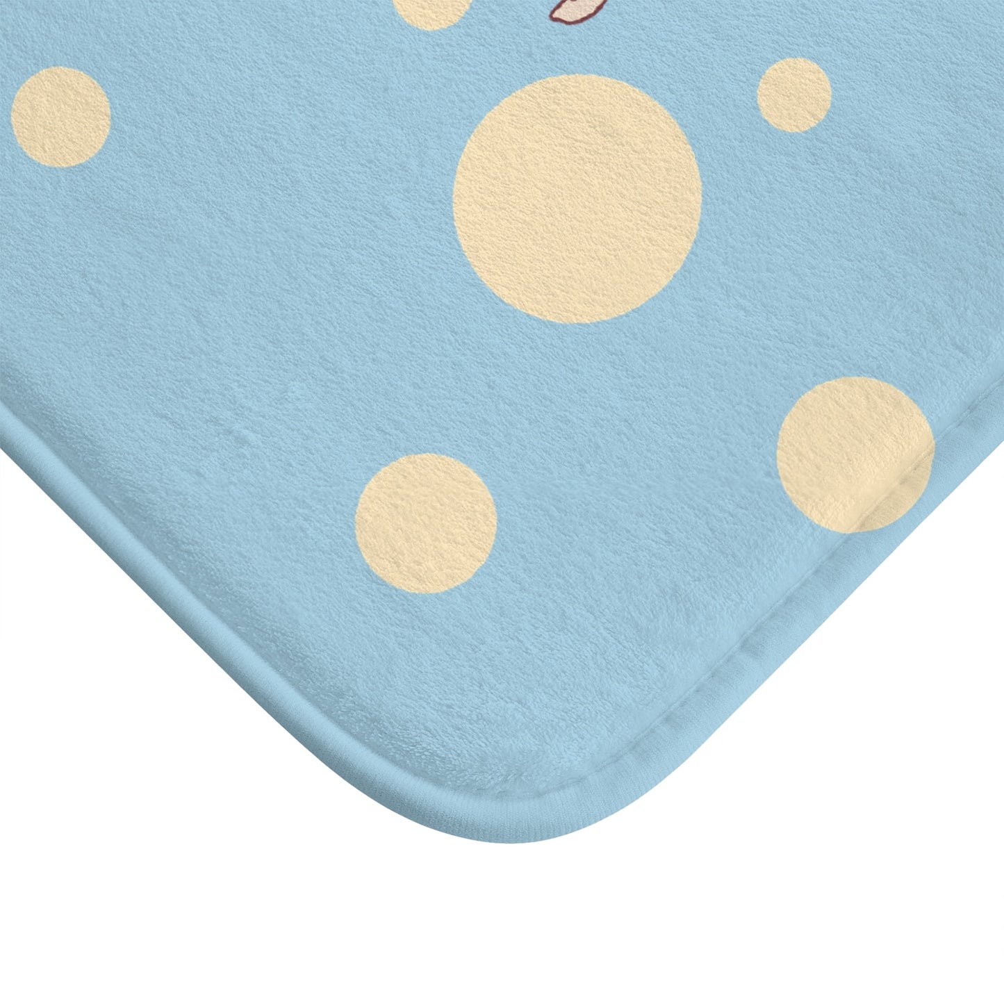 Soapy Blue Bubble Bath Mat — Plush Kids Bathroom Rug