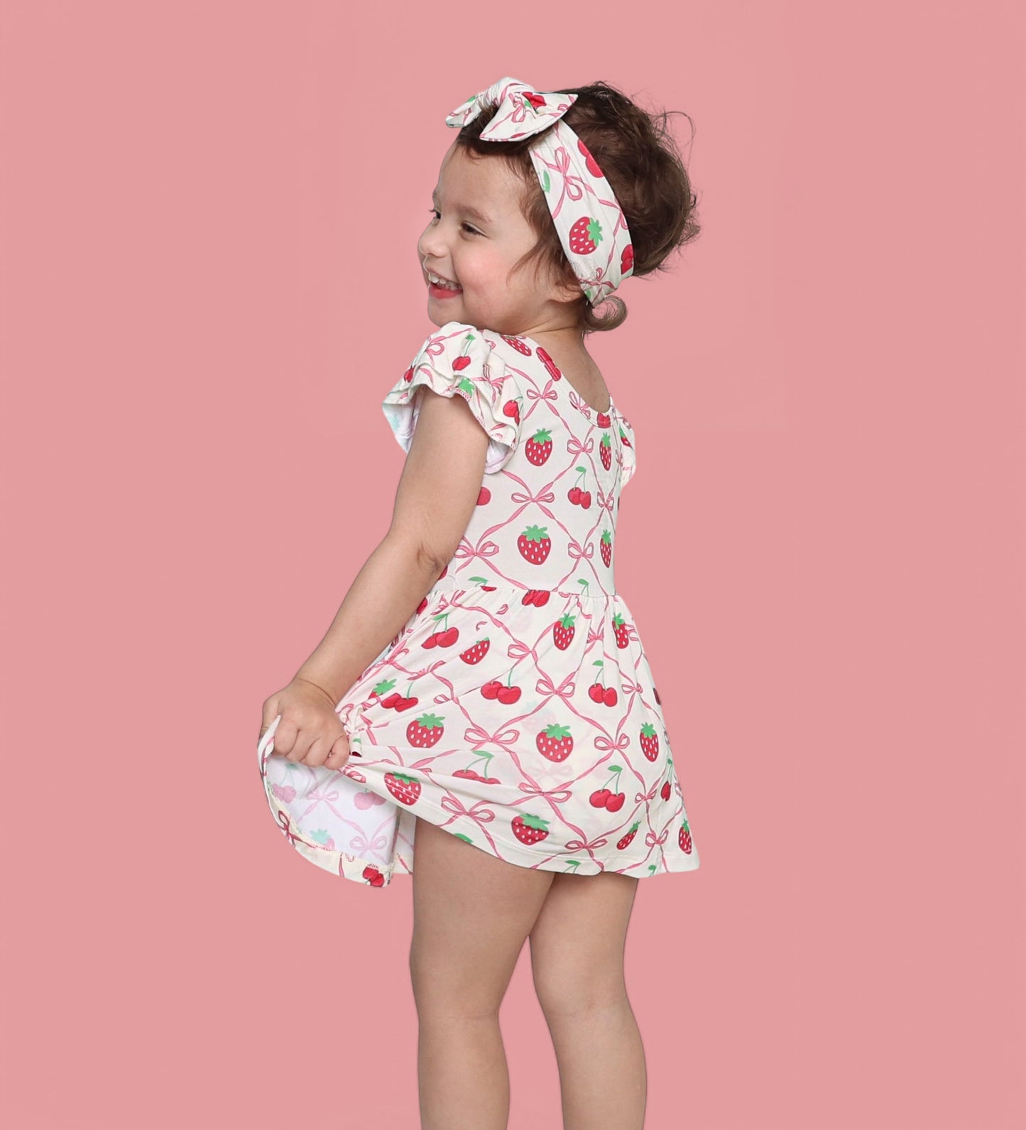 CHERRY BOW BERRY DREAM BODYSUIT DRESS