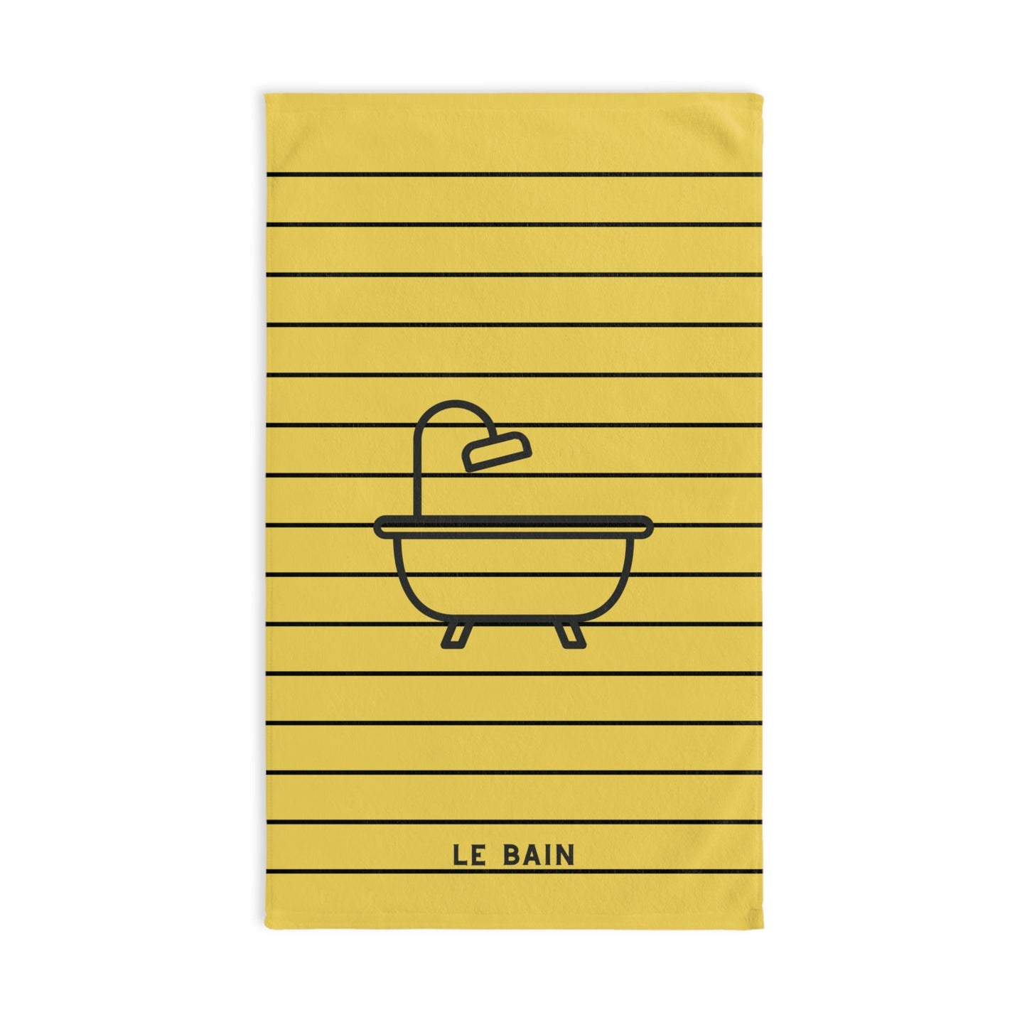 Le Bain Striped Yellow Hand Towel — Minimal French Bath Décor