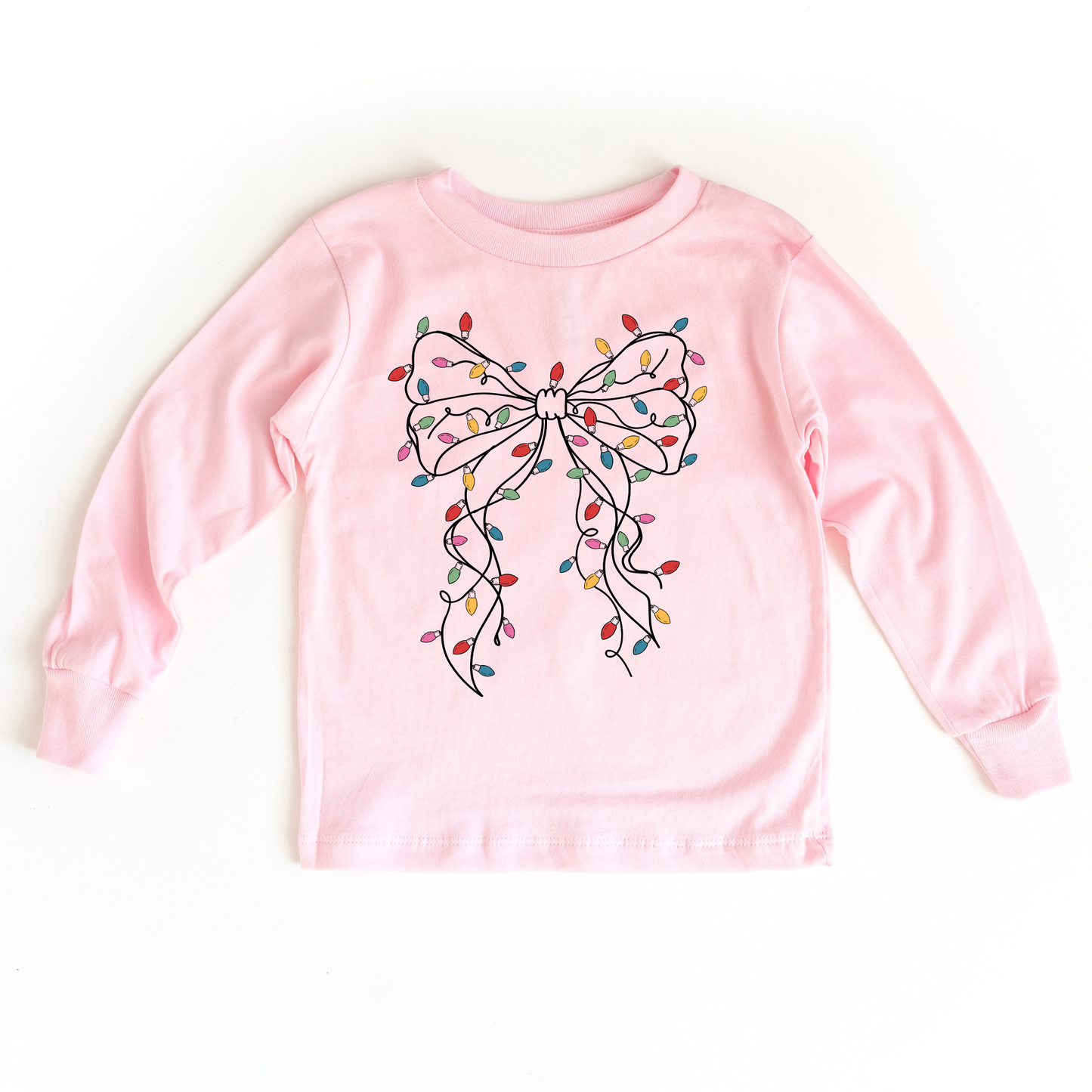 Coquette Bow Christmas Lights Tee