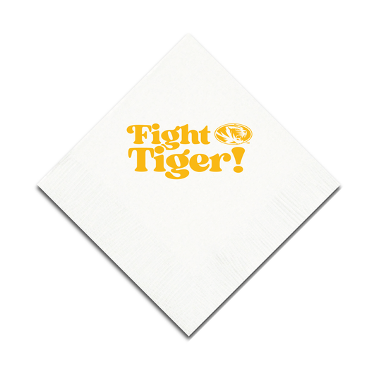 The University of Missouri (Mizzou) - White 3-Ply Cocktail Napkins, Set of 25