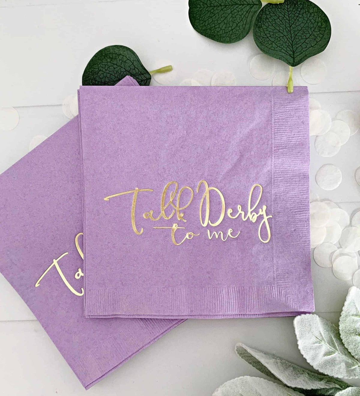 Talk Derby to Me Napkins in Lavender