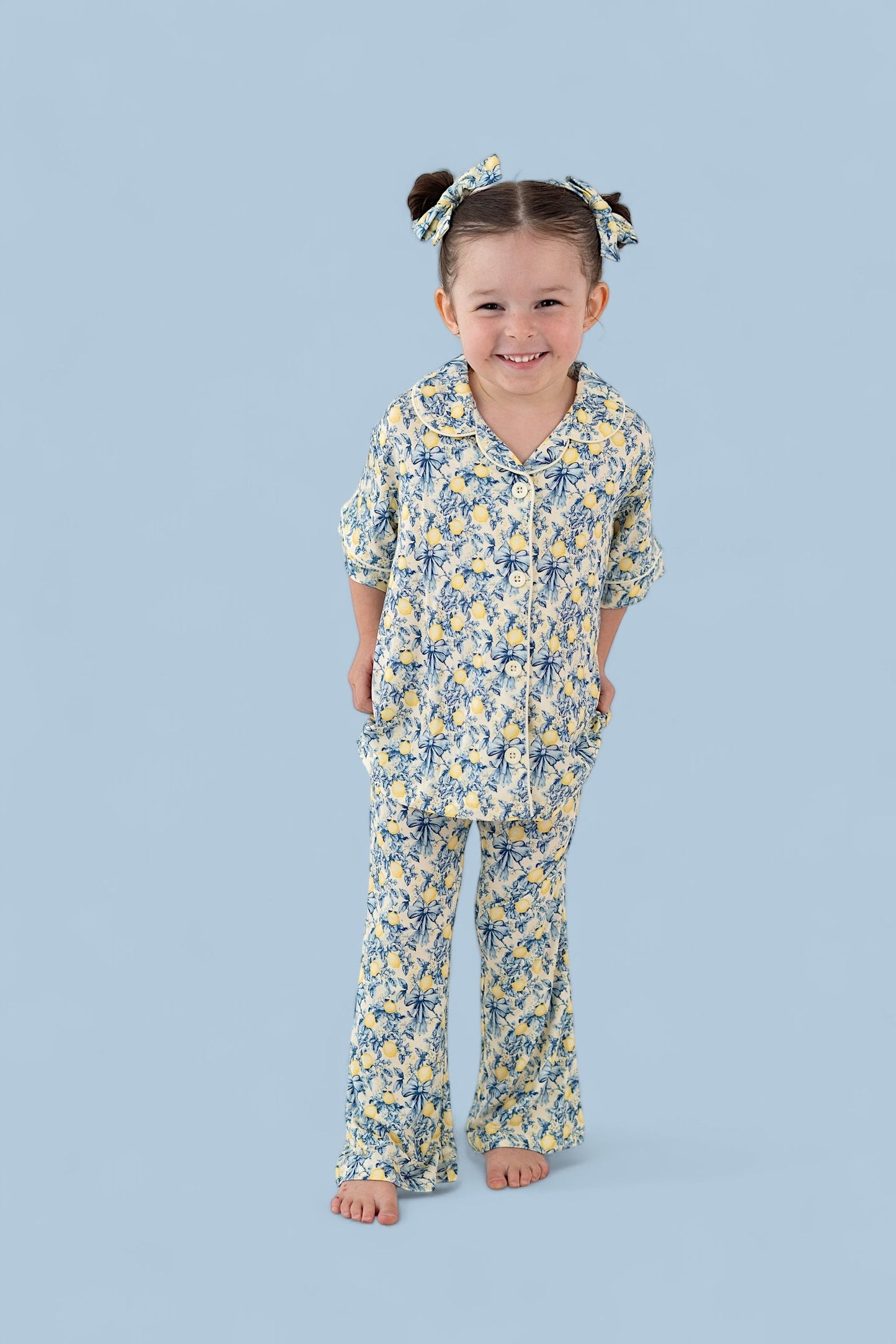 VINTAGE CITRUS TOILE DREAM GIRL'S FLARE SET