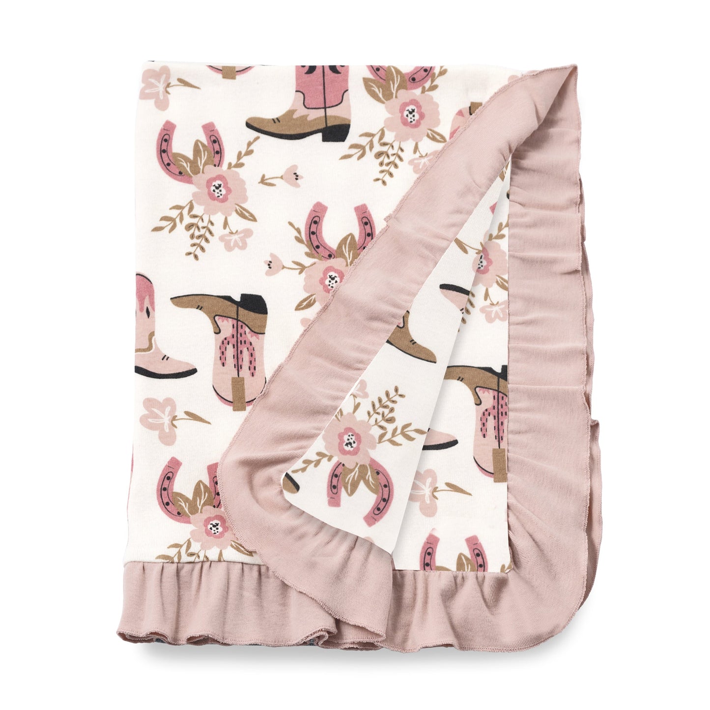 Cowgirl Boots Stroller Blanket