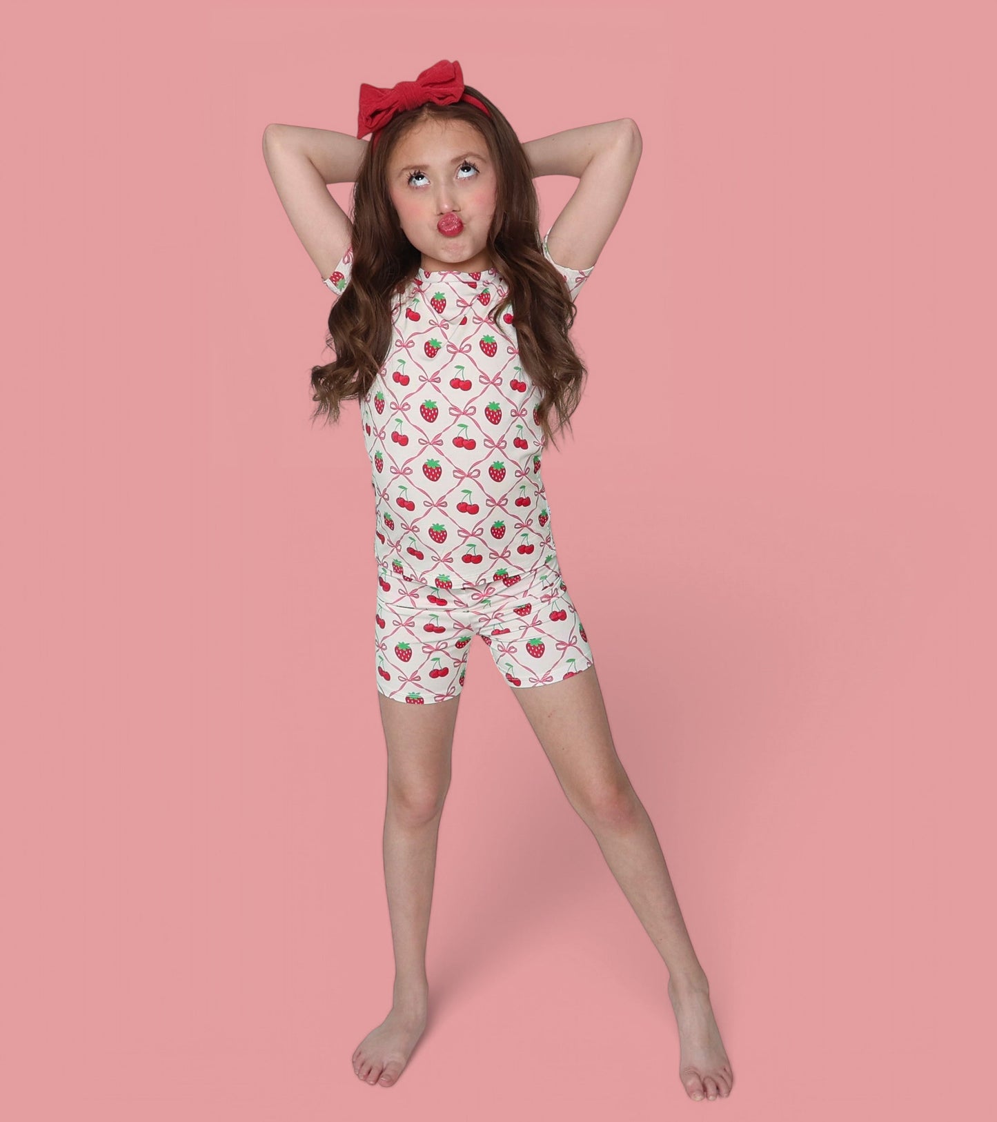 CHERRY BOW BERRY DREAM SHORT SET