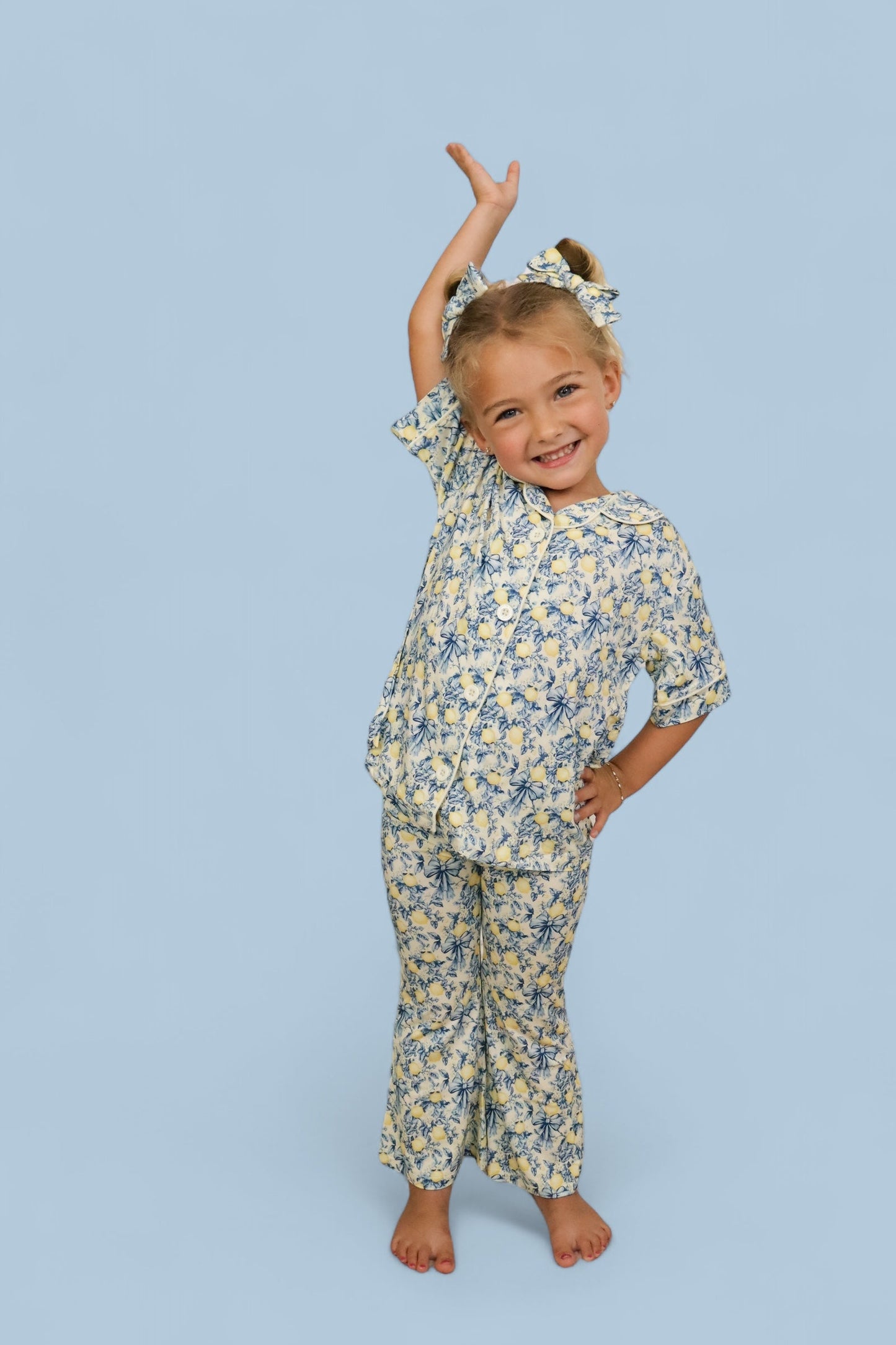 VINTAGE CITRUS TOILE DREAM GIRL'S FLARE SET