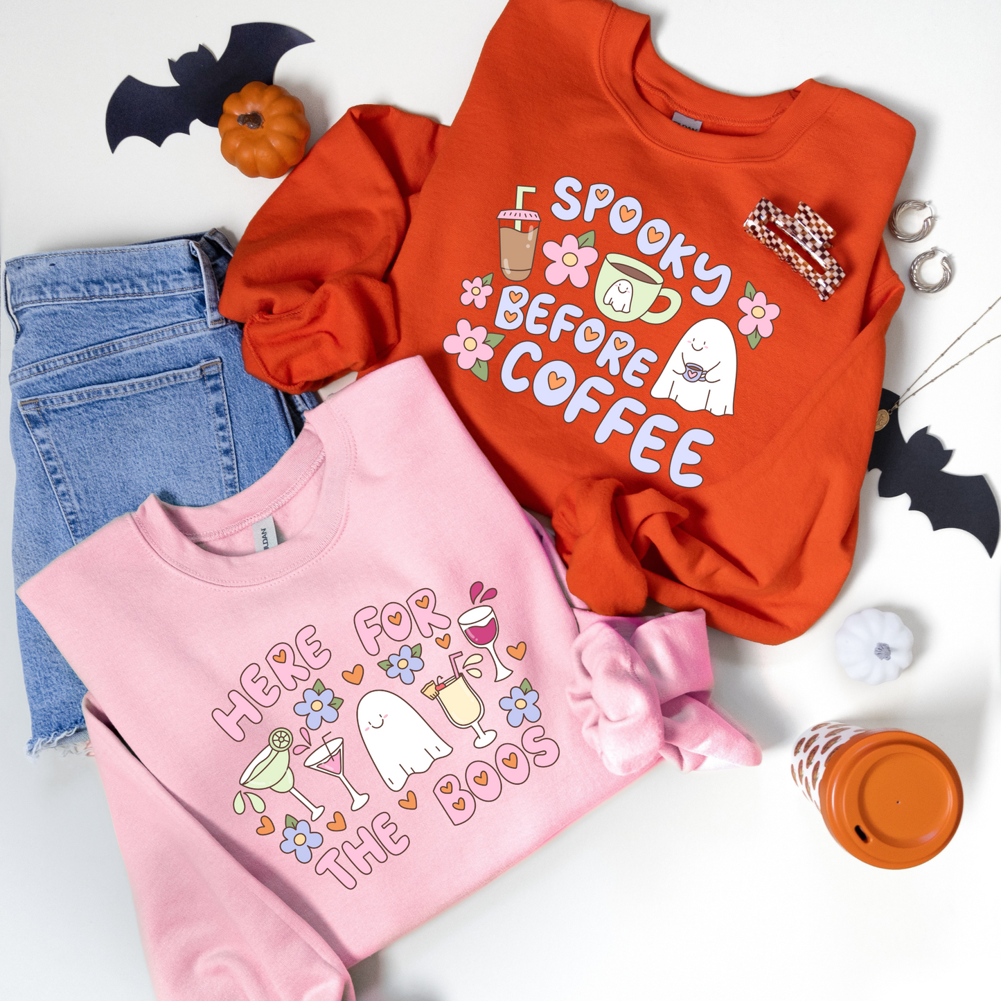 Spooky Before Coffee Adult Sweatshirt