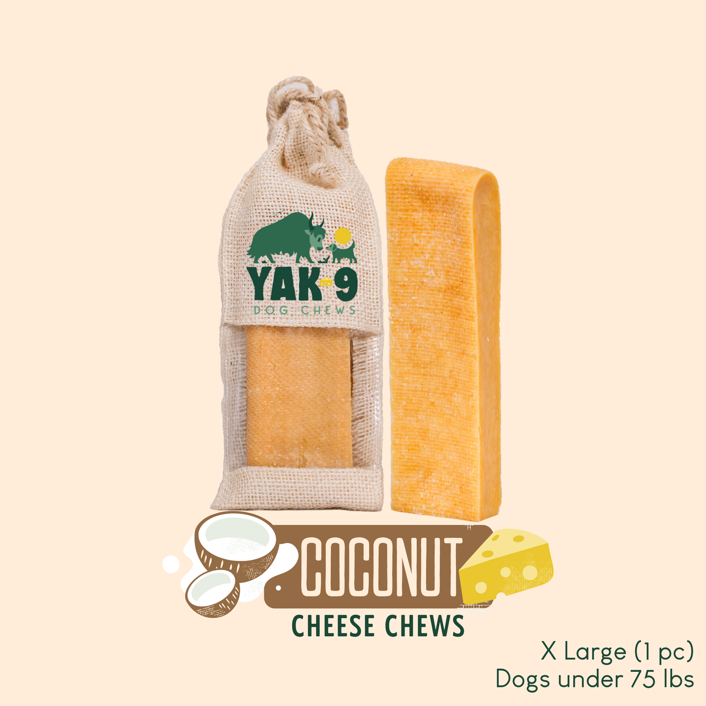 Coconut Yak Milk Chews for Dogs