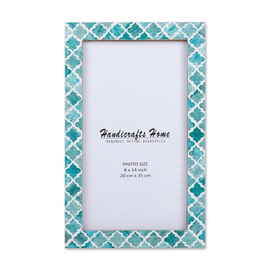 Moroccan Poster Frames Bone Inlay, Green, 5 Sizes