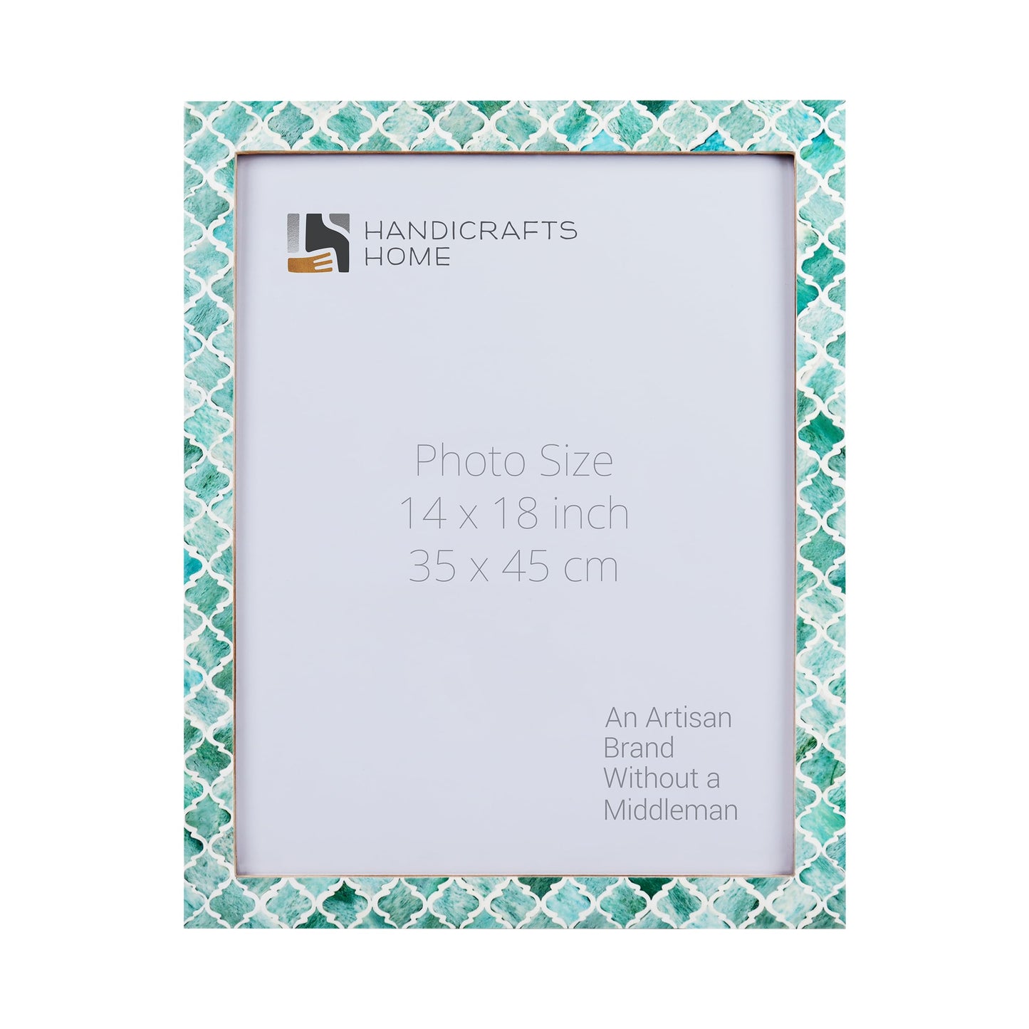 Moroccan Poster Frames Bone Inlay, Green, 5 Sizes
