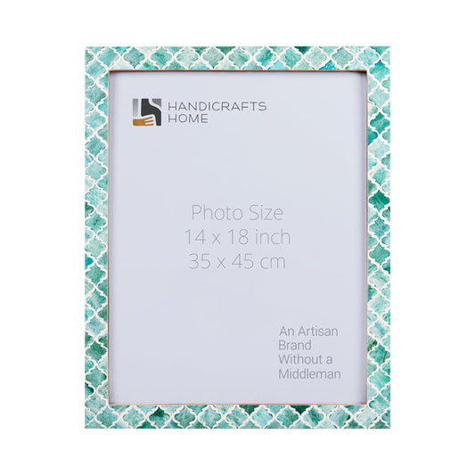 Moroccan Poster Frames Bone Inlay, Green, 5 Sizes
