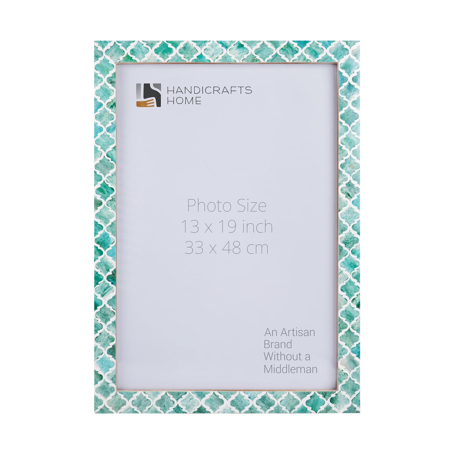 Moroccan Poster Frames Bone Inlay, Green, 5 Sizes