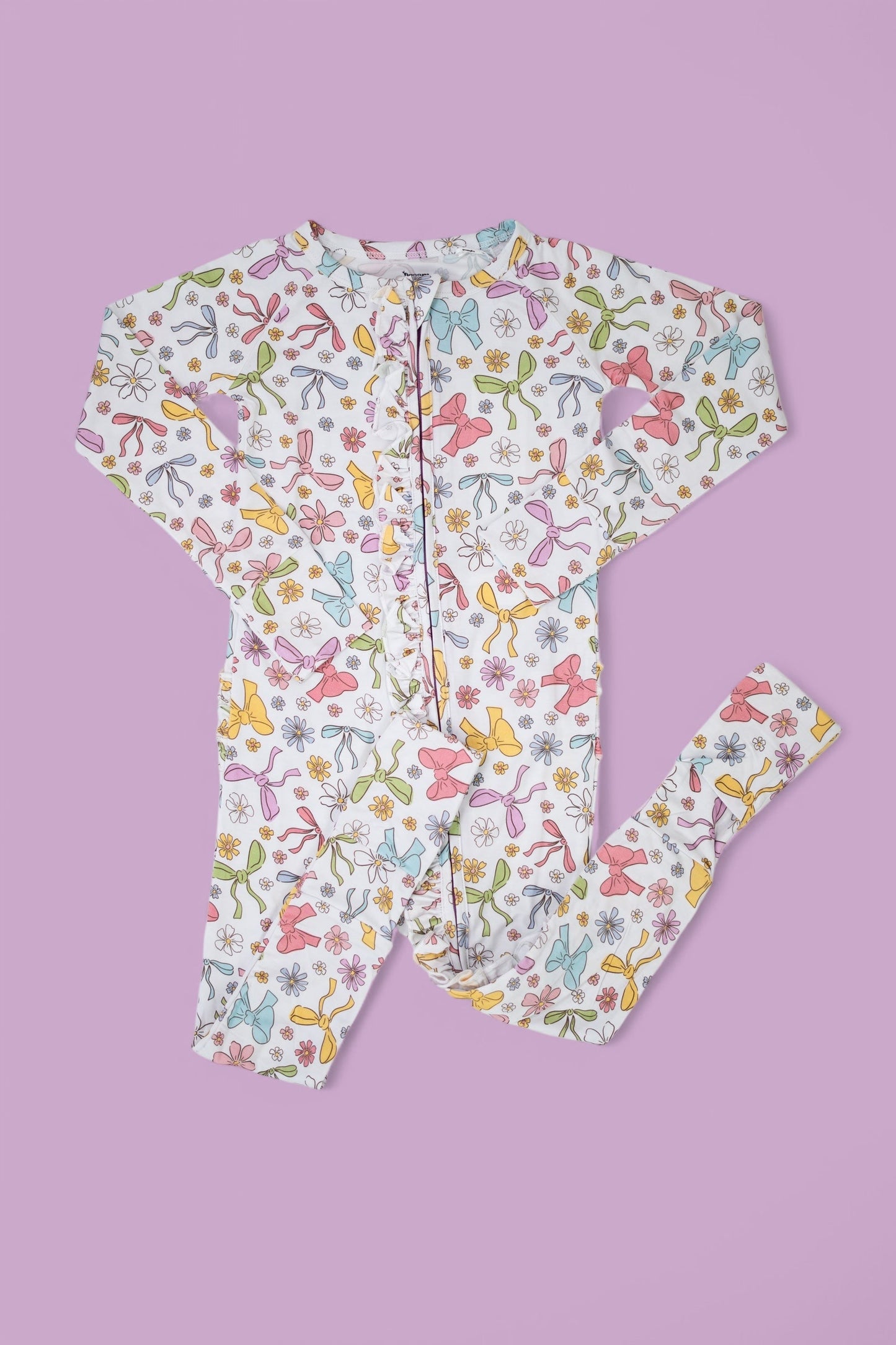 BOW GARDEN DREAM RUFFLE ROMPER