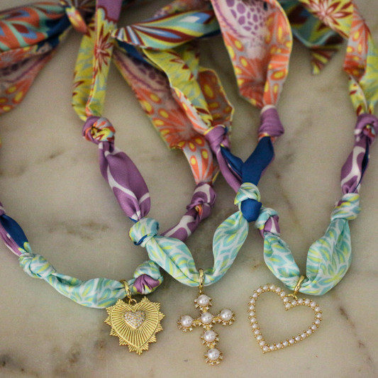 Sunset Garden Scarf Necklace