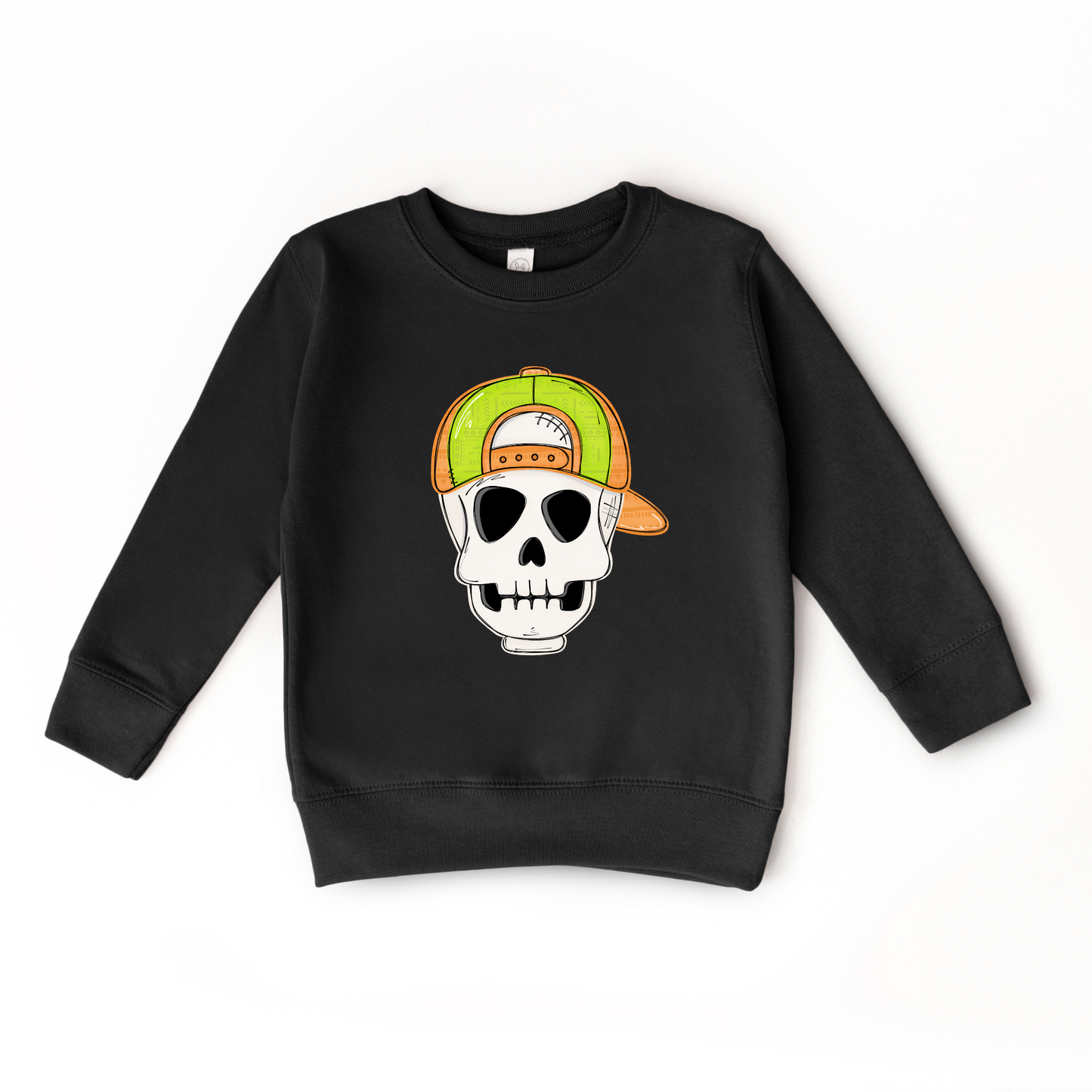 Backwards Hat Skull Sweatshirt