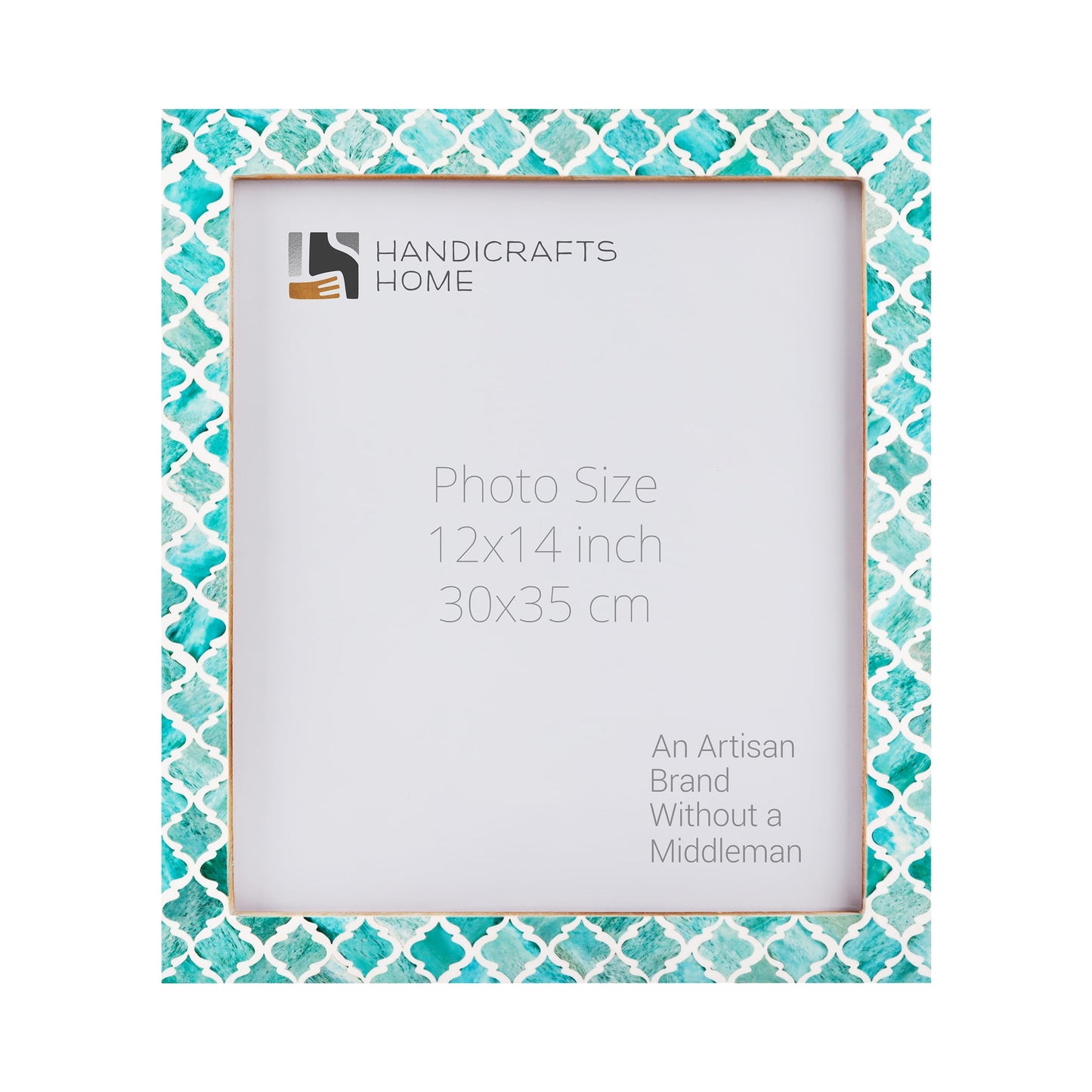 Moroccan Poster Frames Bone Inlay, Green, 5 Sizes